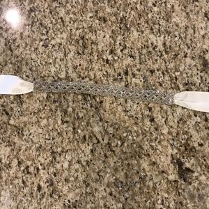 Beaded detailed belt with satin ribbon